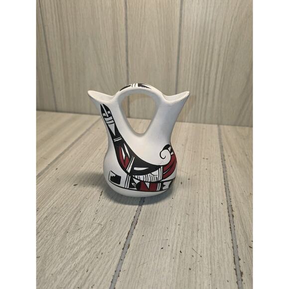 Vtg Wedding Vase Signed R Gavin Native American Pottery New Mexico Jemez Pueblo - Picture 1 of 10